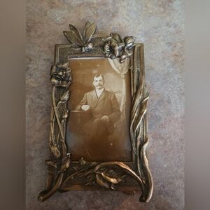 Vintage Bronze Floral Picture Frame No GLASS